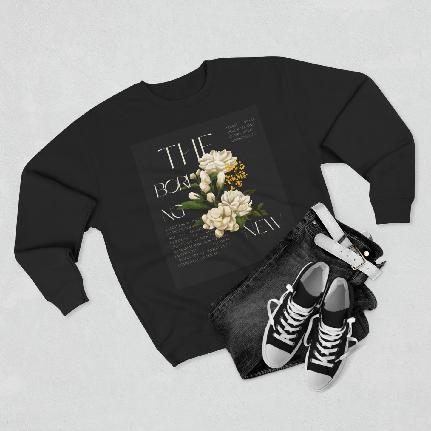 The Boring New Floral Art Unisex Crewneck Sweatshirt