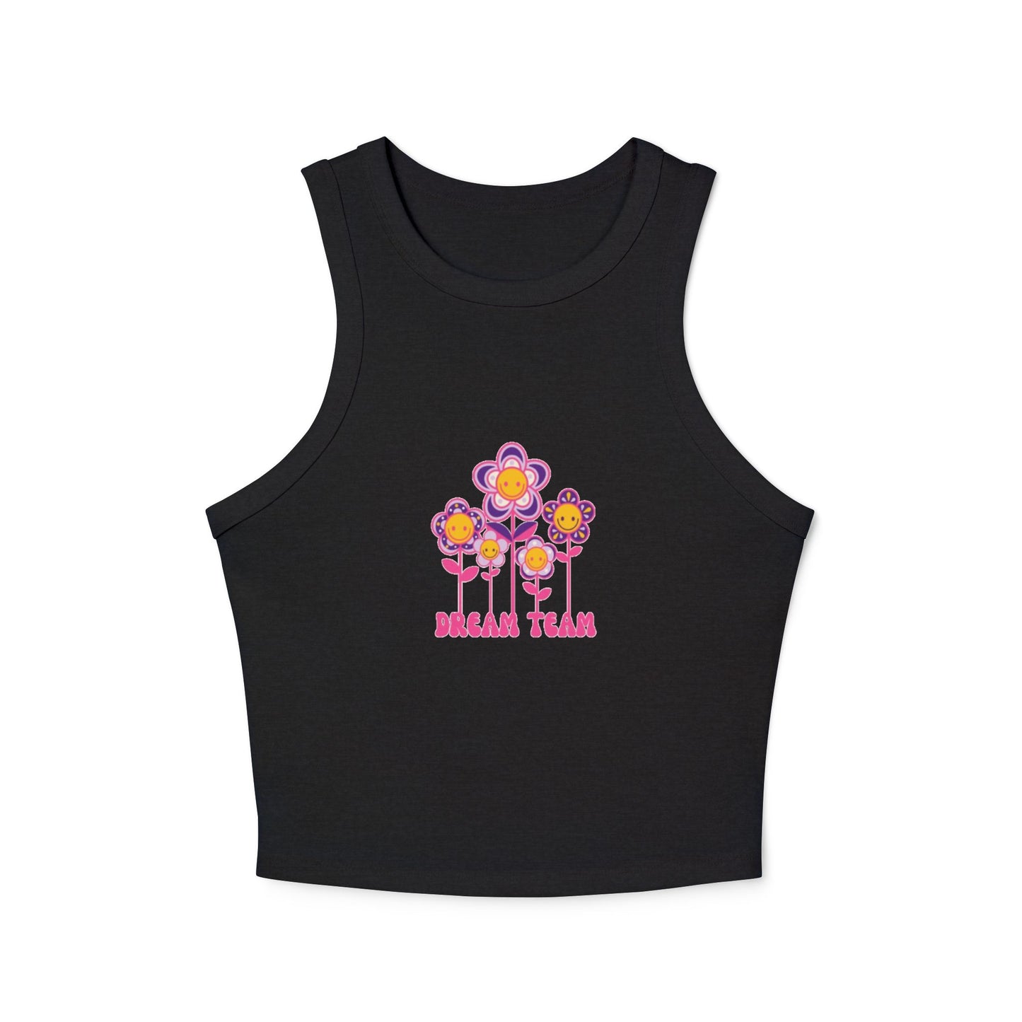 Dream Team Floral Women's Micro Rib Racer Tank Top- The Boring New