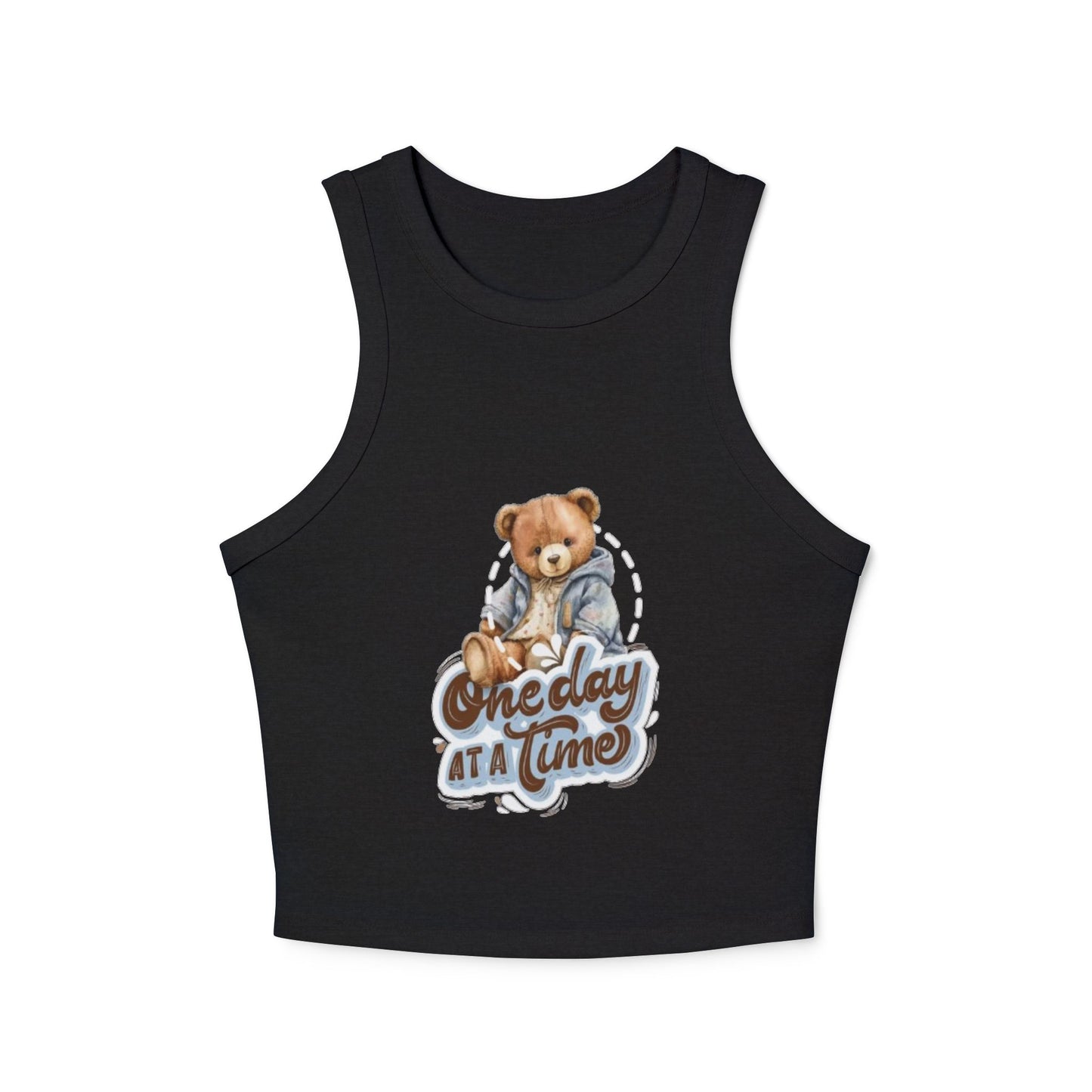 Women's Micro Rib Racer Tank Top - Cute Casual Wear - The Boring New
