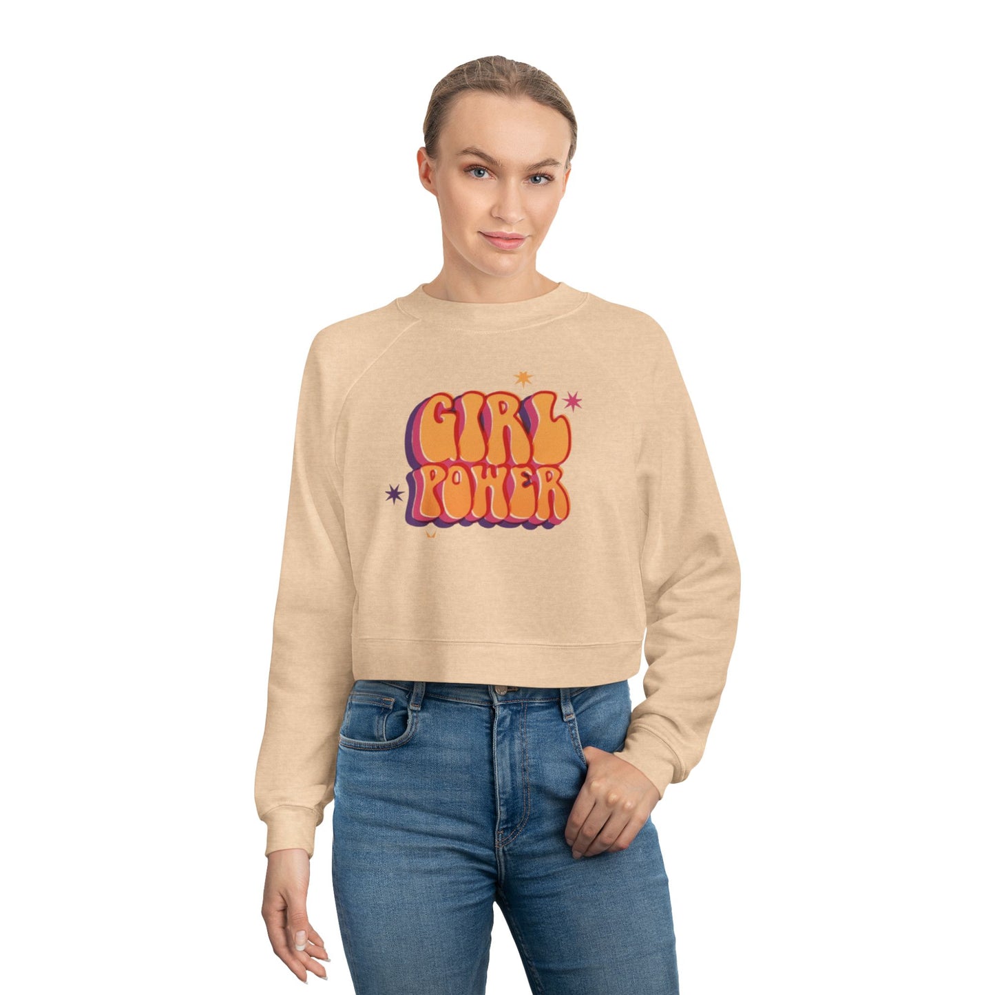 Girl Power Women's Cropped Fleece Pullover - The Boring New