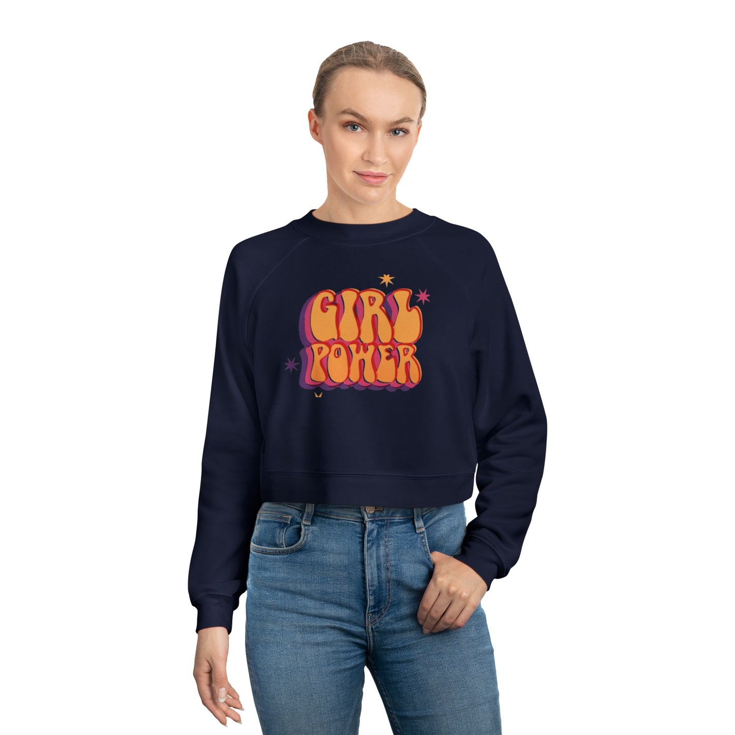 Girl Power Women's Cropped Fleece Pullover - The Boring New