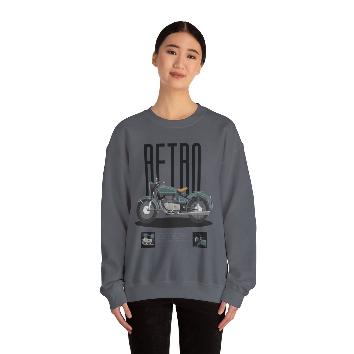 Retro Motorcycle Unisex Crewneck Sweatshirt - The Boring New