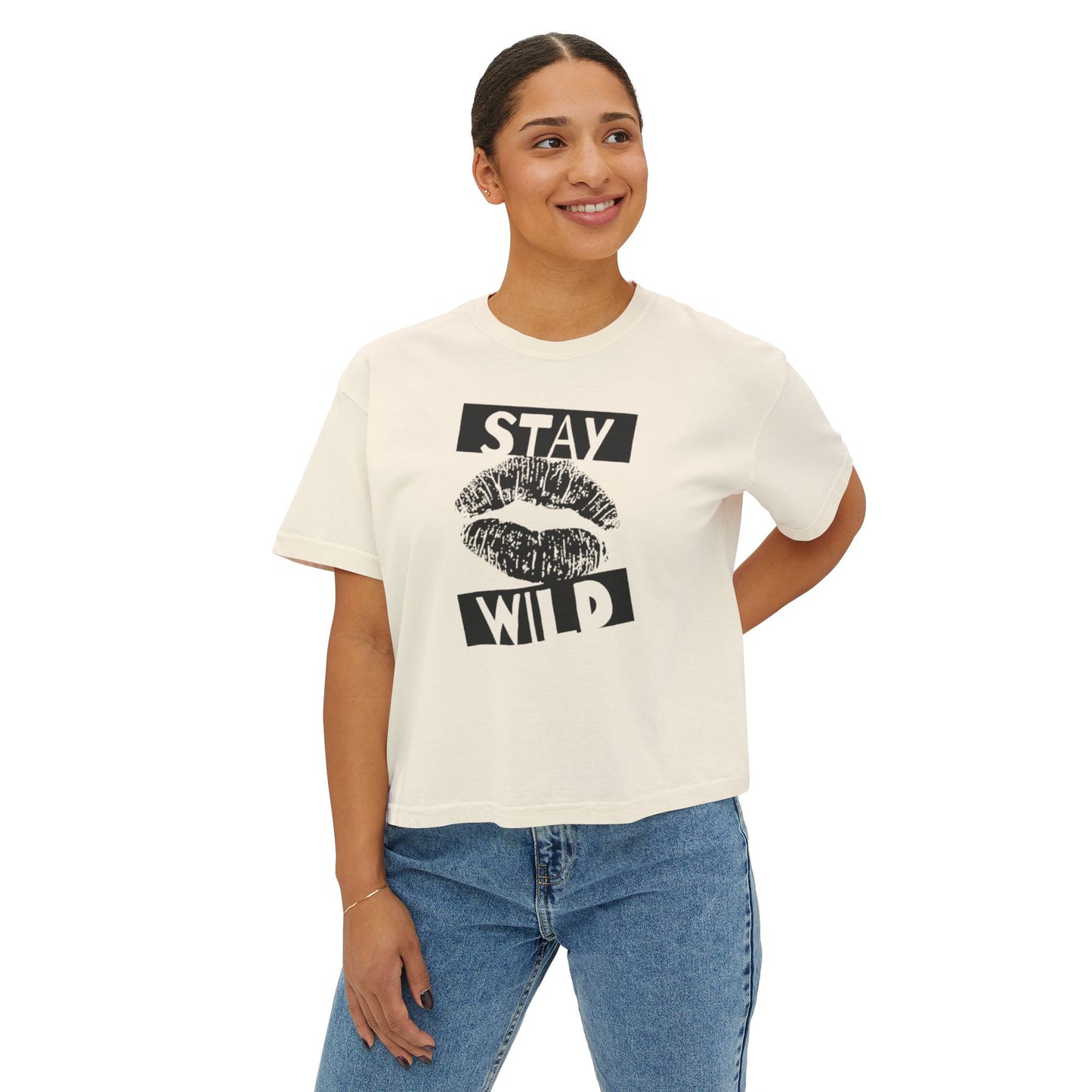 Stay Wild Women's Boxy Tee – The Boring New
