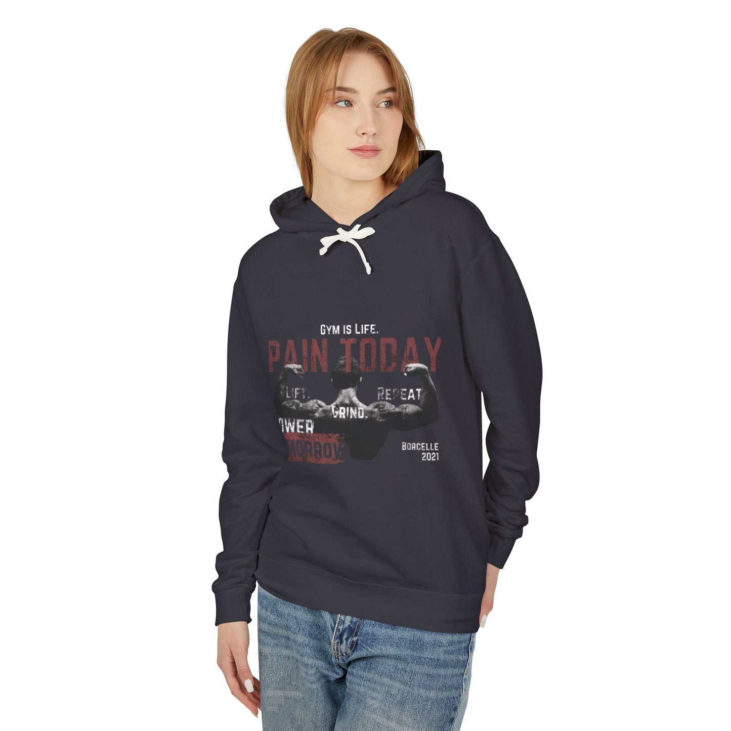 Motivational Unisex Hooded Sweatshirt - Gym Quotes & Power - The Boring New