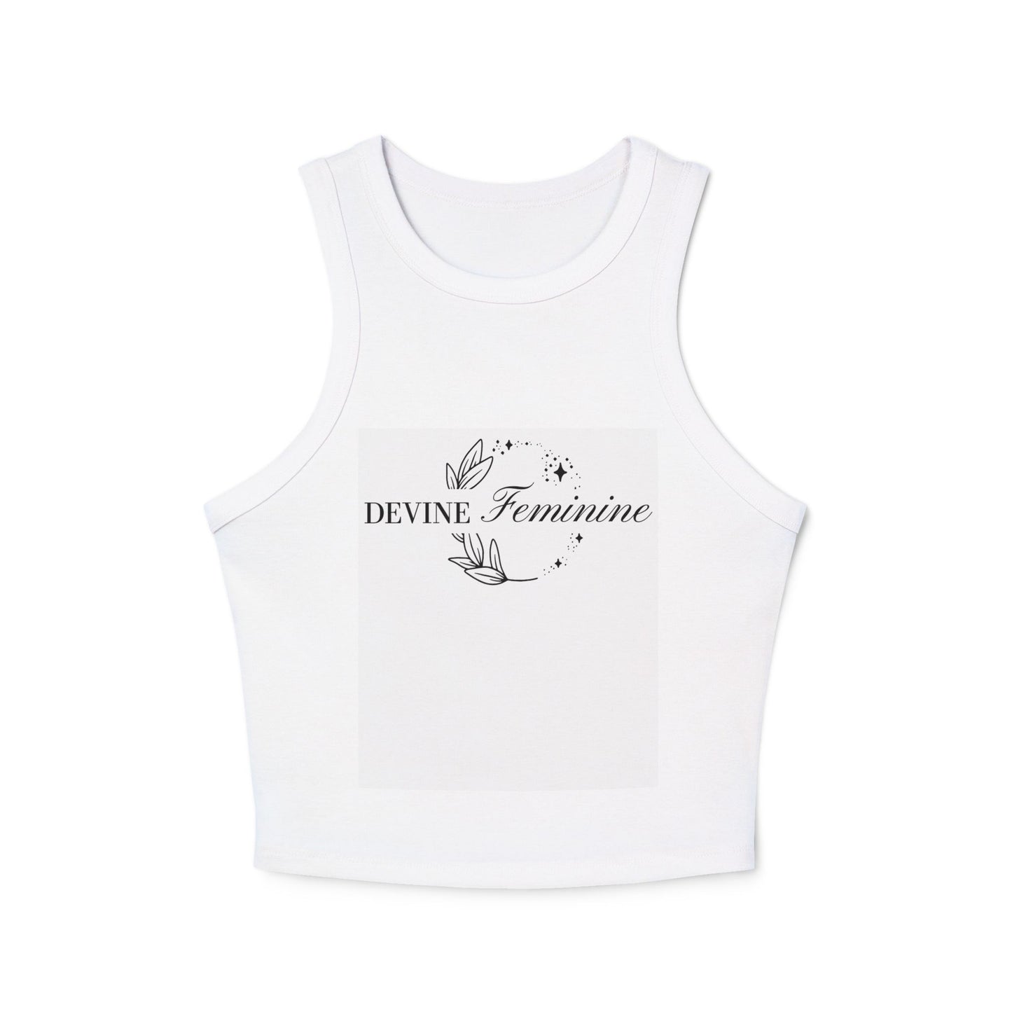Devine Feminine Micro Rib Racer Tank Top - The Boring New