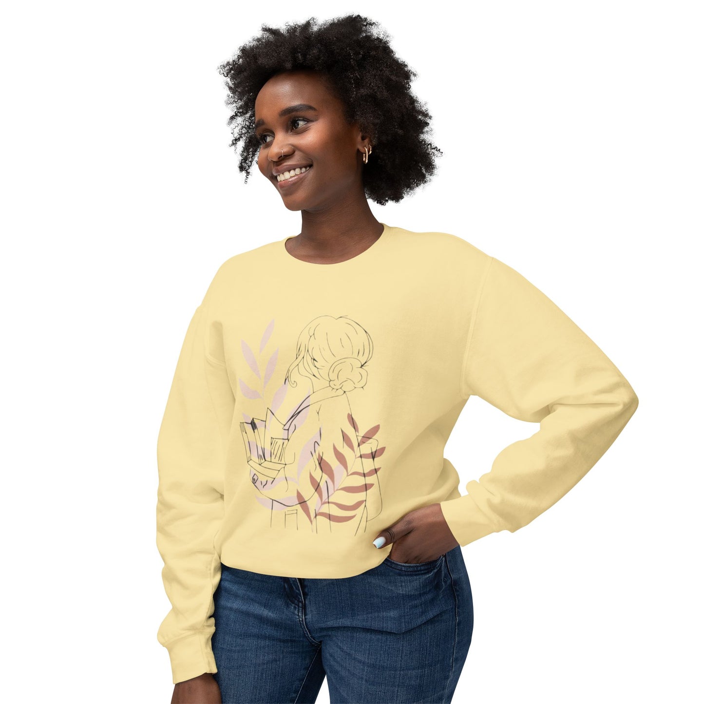 Minimalist Botanical Crewneck Sweatshirt - The Boring New