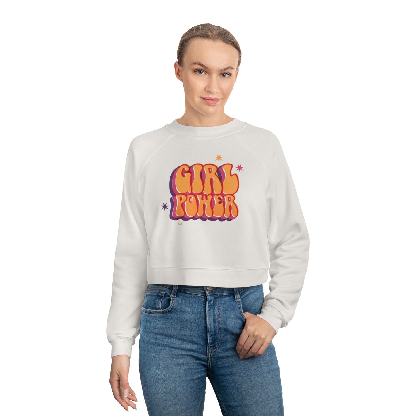 Girl Power Women's Cropped Fleece Pullover - The Boring New