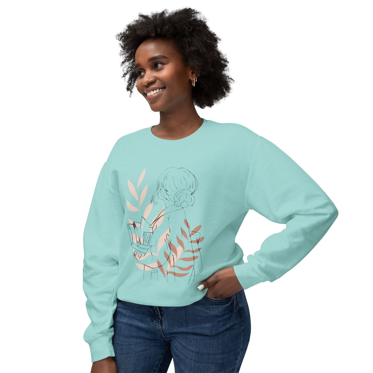 Minimalist Botanical Crewneck Sweatshirt - The Boring New