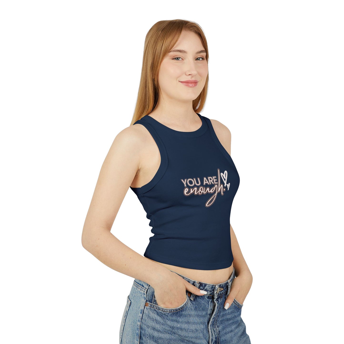 The Boring New Women's Micro Rib Racer Tank Top -