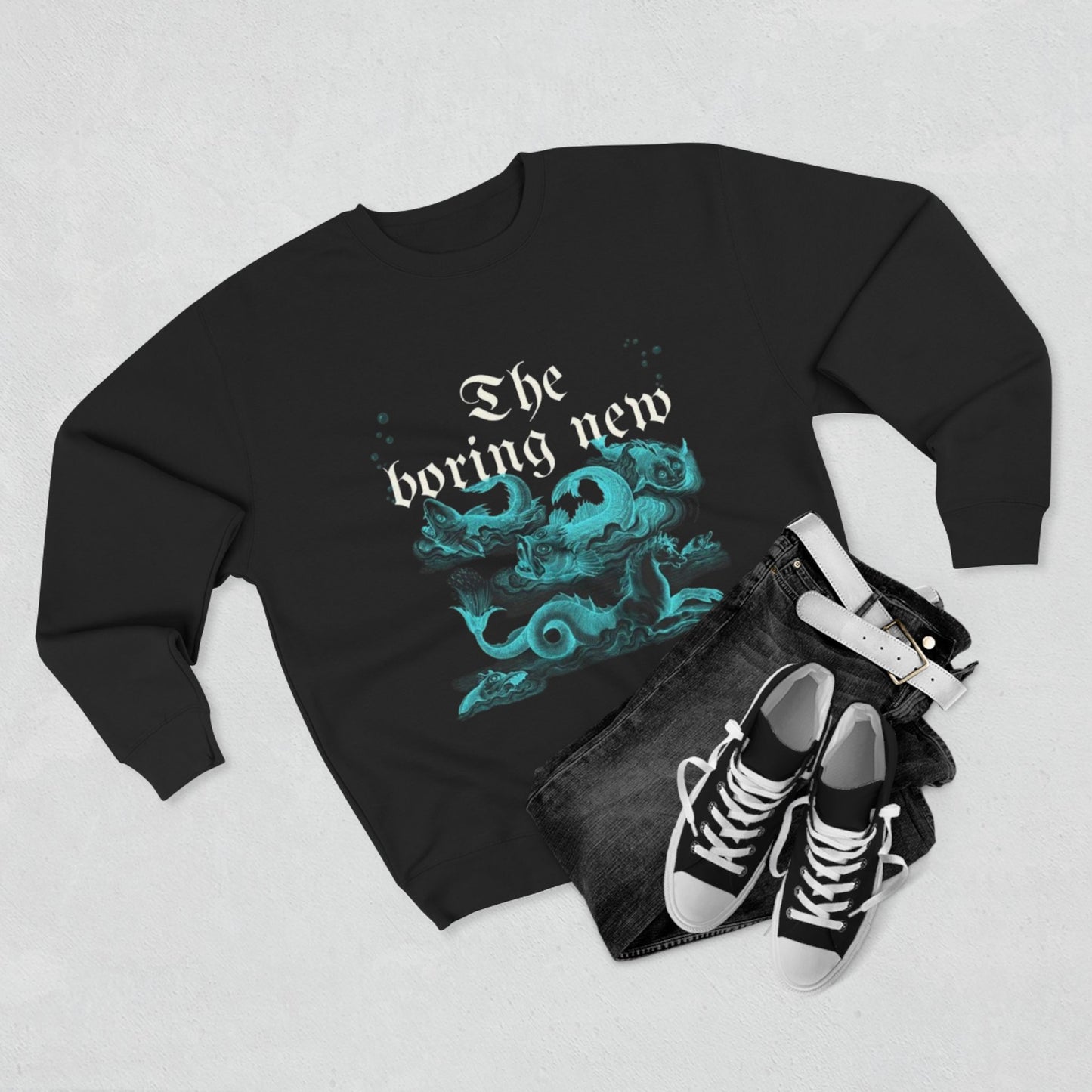 The Boring New Unisex Crewneck Sweatshirt - Edgy Graphic Apparel for Casual Outfits