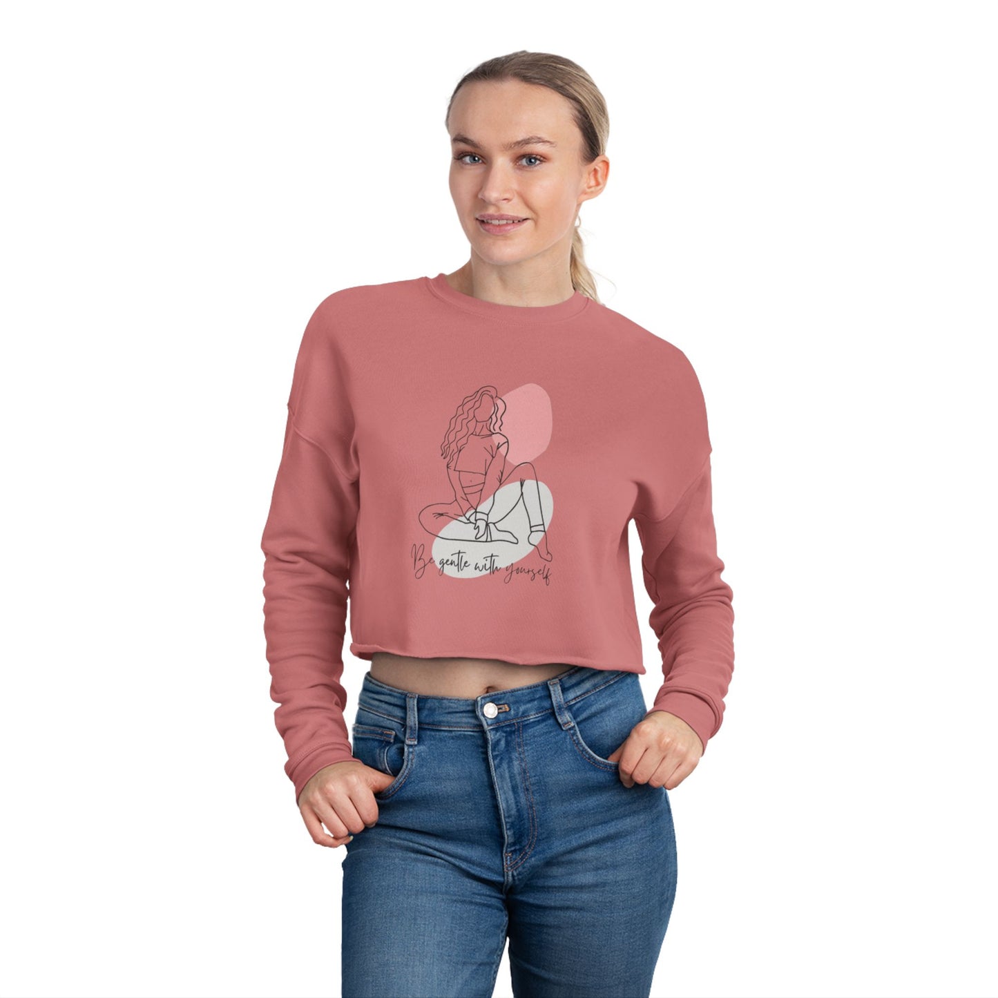 Cropped Sweatshirt - Be Nice to Yourself - The Boring New