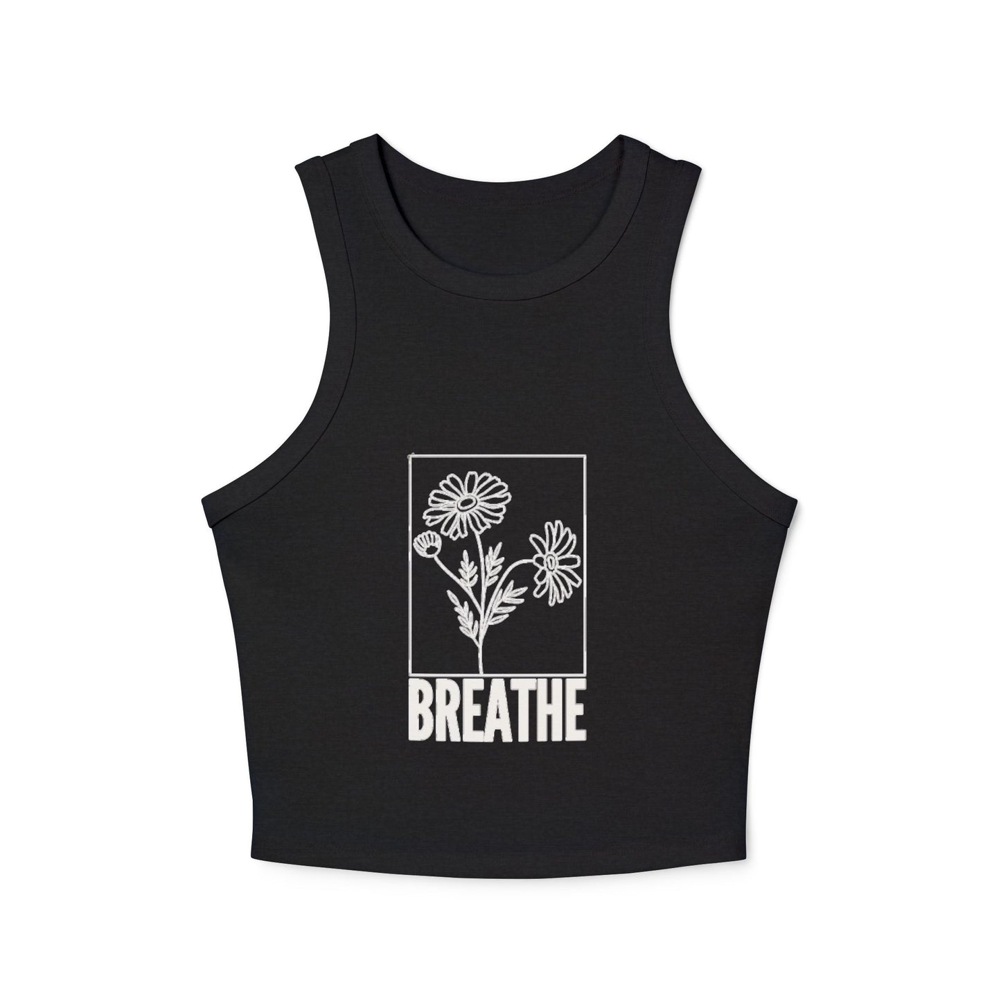 'Breathe' Women's Micro Rib Racer Tank Top - The Boring New