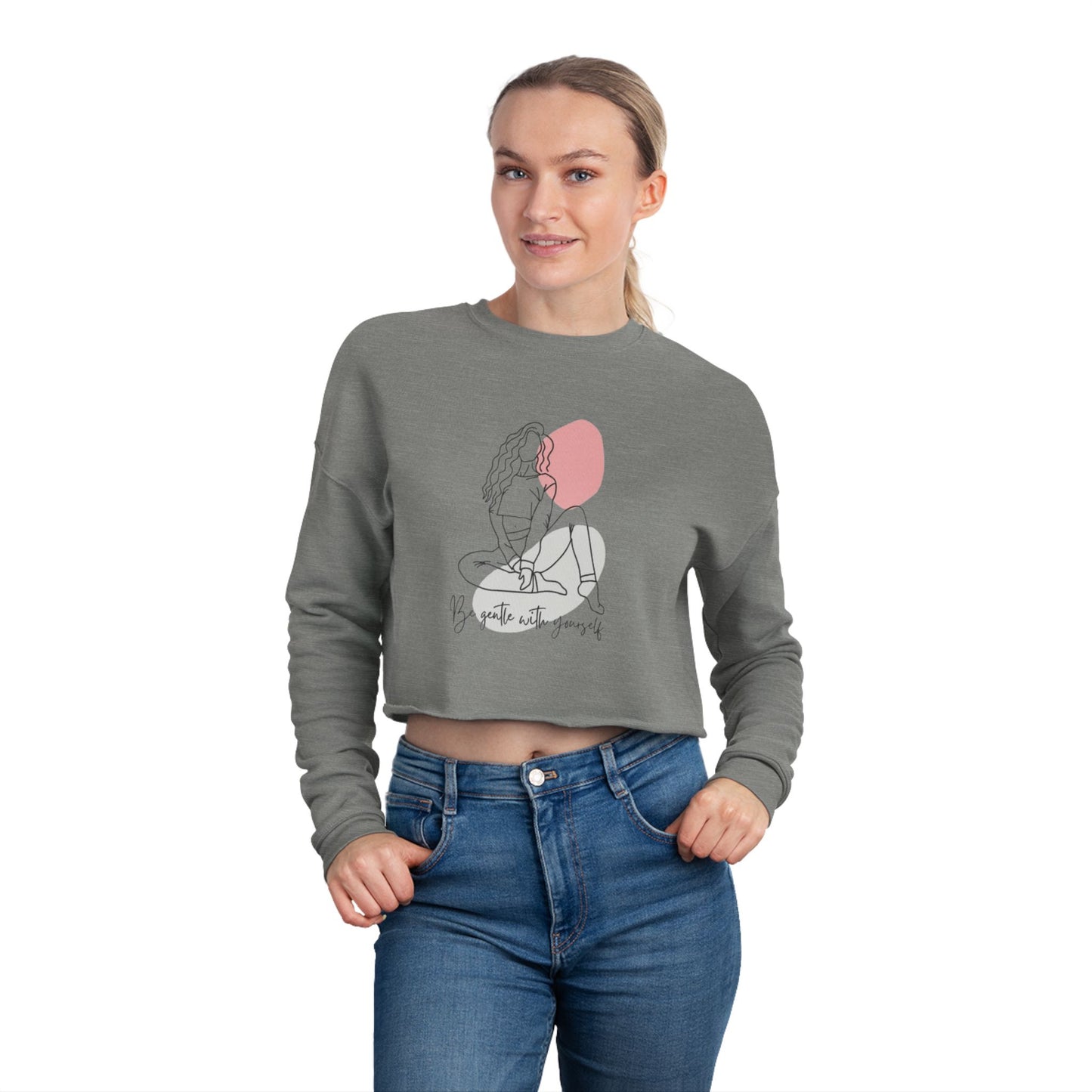 Cropped Sweatshirt - Be Nice to Yourself - The Boring New