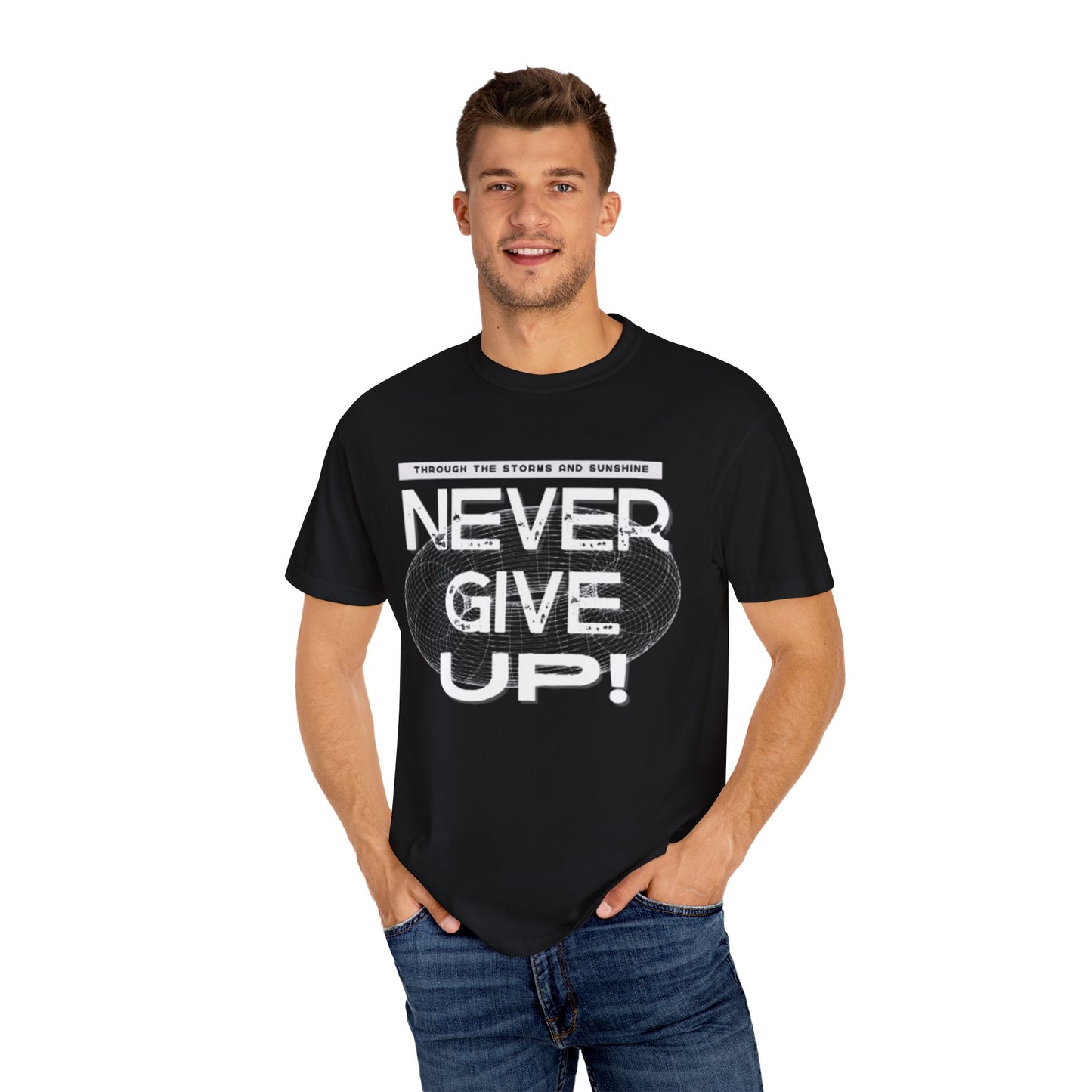 Motivational T-Shirt - "Never Give Up!" - The Boring New
