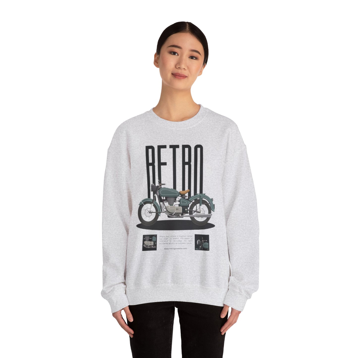 Retro Motorcycle Unisex Crewneck Sweatshirt - The Boring New