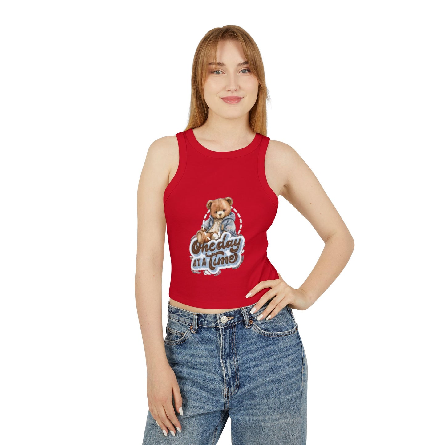 Women's Micro Rib Racer Tank Top - Cute Casual Wear - The Boring New