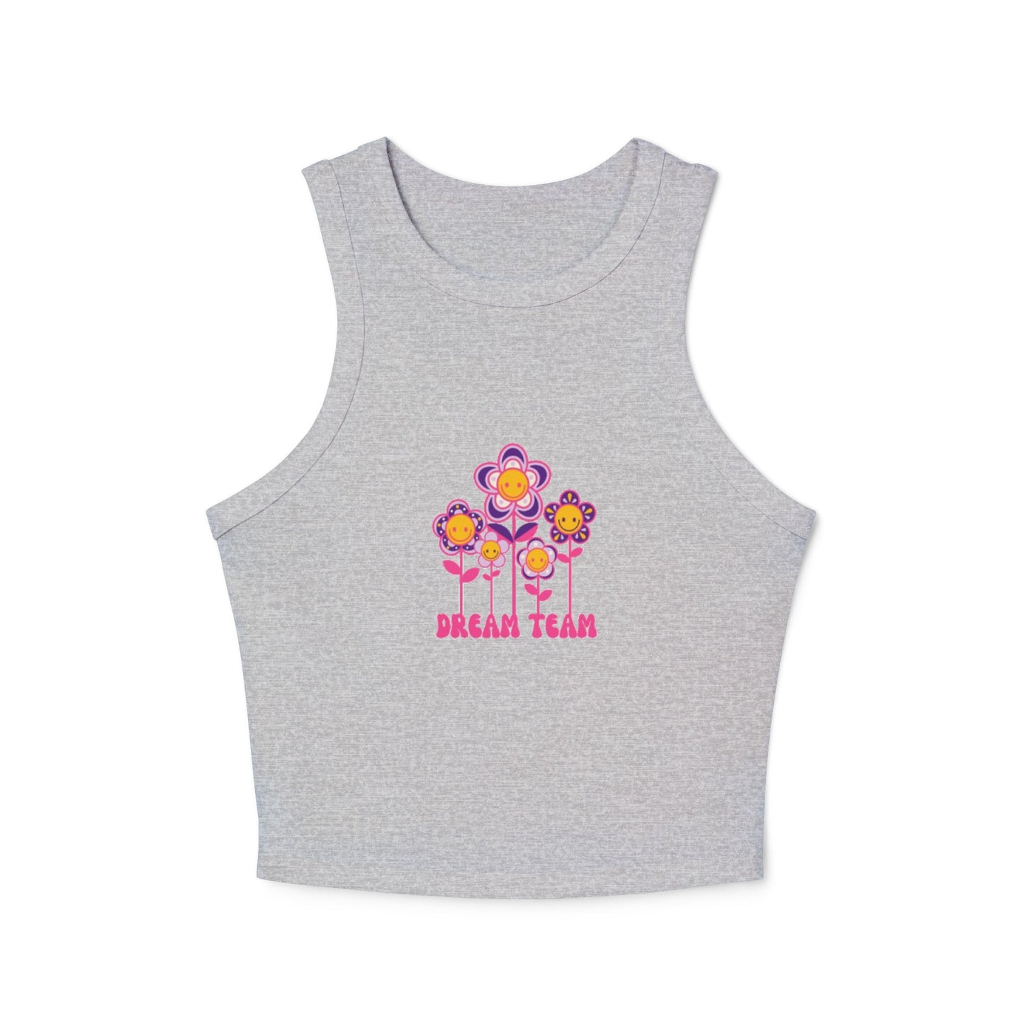 Dream Team Floral Women's Micro Rib Racer Tank Top- The Boring New