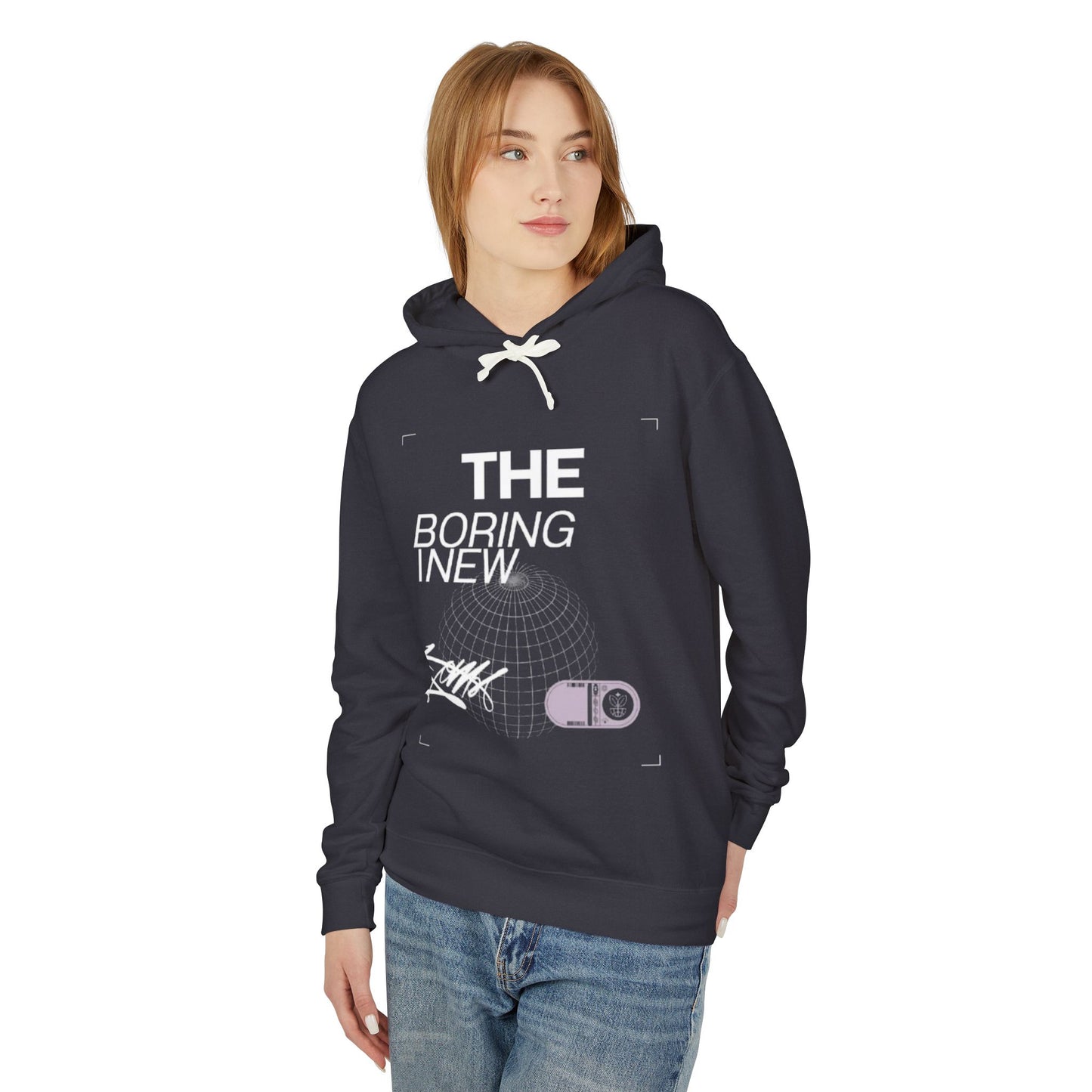 'The Boring New' Unisex Lightweight Hooded Sweatshirt