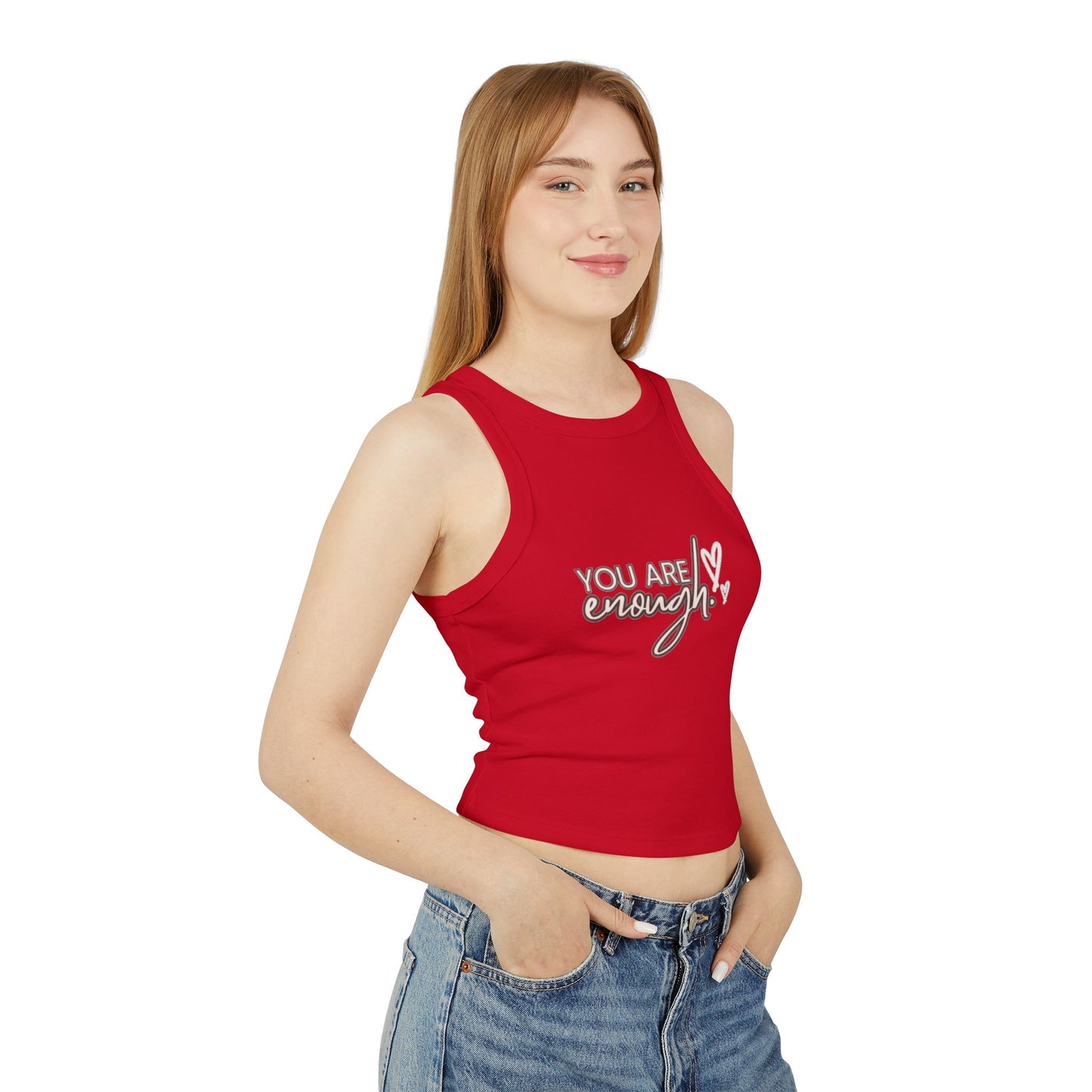 The Boring New Women's Micro Rib Racer Tank Top -