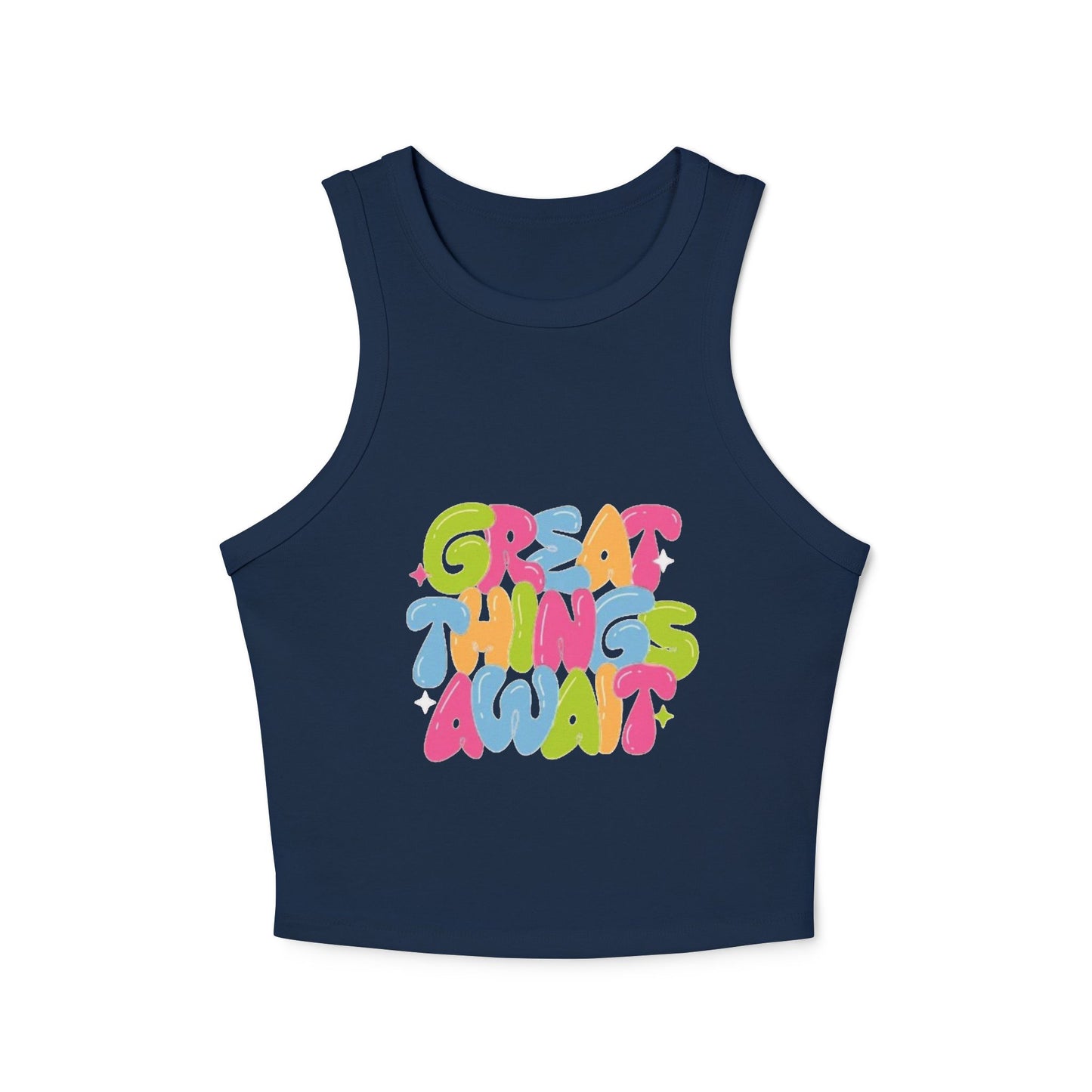 Great Things Await Racer Tank Top for Women – The Boring New