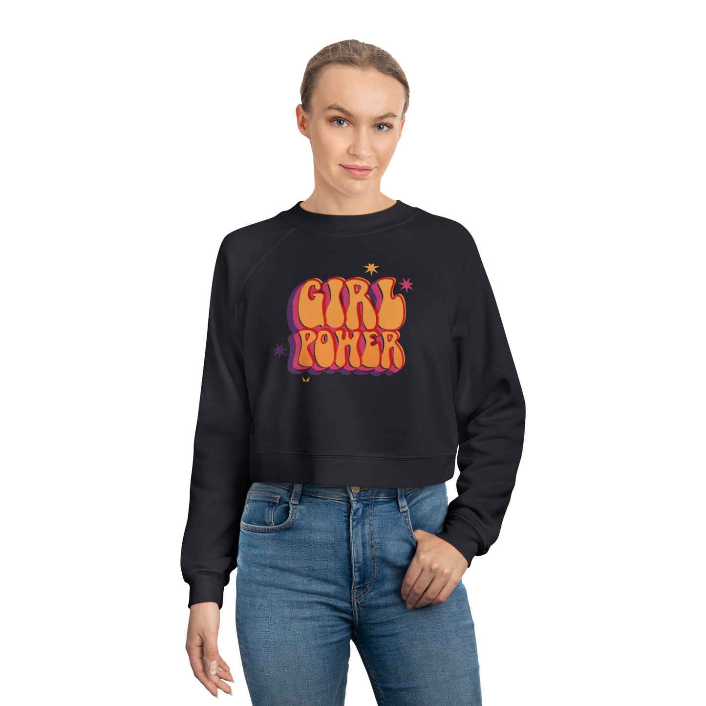 Girl Power Women's Cropped Fleece Pullover - The Boring New