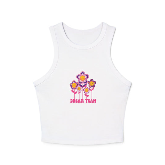 Dream Team Floral Women's Micro Rib Racer Tank Top- The Boring New