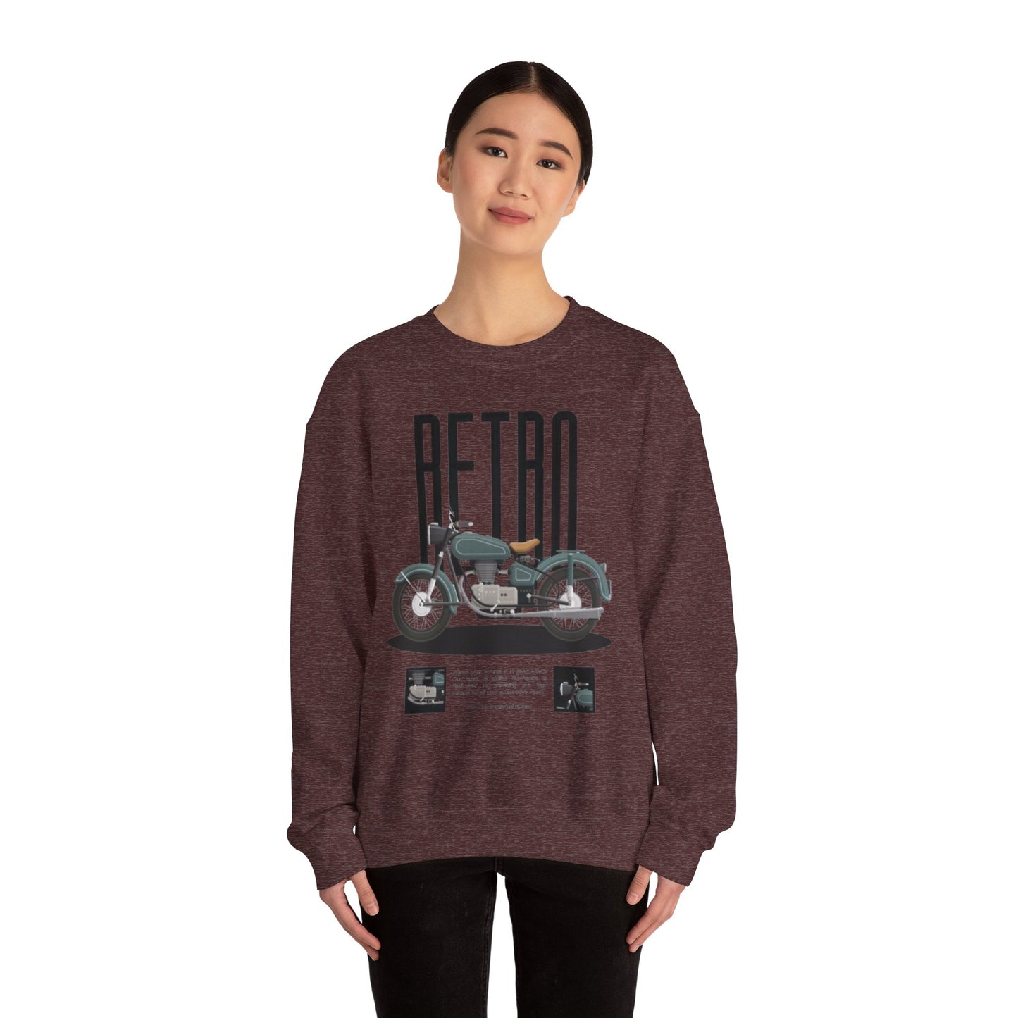 Retro Motorcycle Unisex Crewneck Sweatshirt - The Boring New