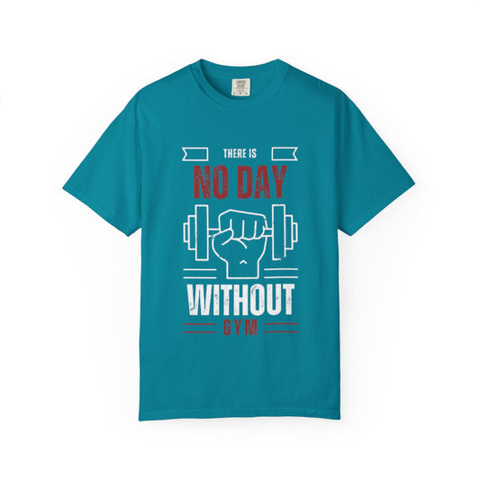Gym Motivation T-Shirt - 'No Day Without Gym' - The Boring New