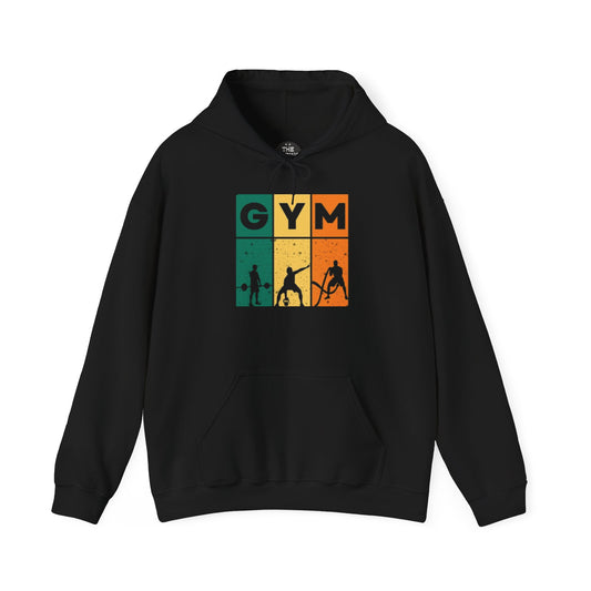 GYM   Hooded Sweatshirt - Perfect for Fitness Enthusiasts - The Boring New
