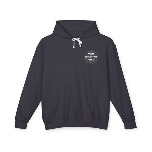 Unisex Lightweight Hooded Sweatshirt - "The Boring New" Graphic