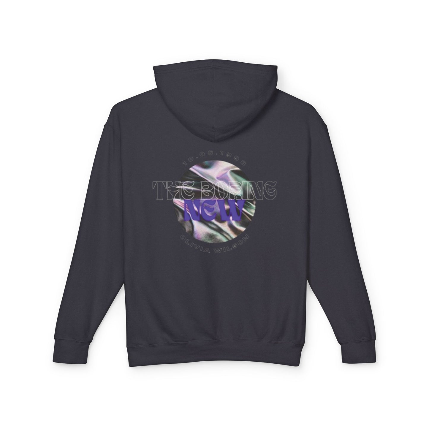 Unisex Lightweight Hooded Sweatshirt - "The Boring New" Graphic